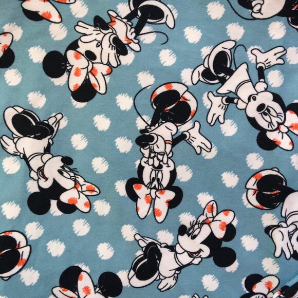 Boutique style pattern, leggings,  Minnie Mouse, Lt Blue/WH/HC - Picture 1 of 2
